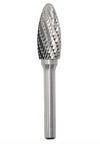 Carbide Rotary Burs, Flame Shape, 1/4" Shank