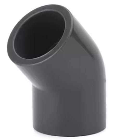 Elbow, 45 Deg, PVC , Socket x Socket, 1-1/ 2" Pipe Size