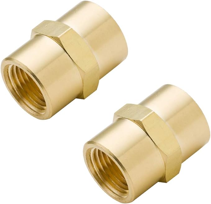 Female Coupling, Brass, 1-1/4''