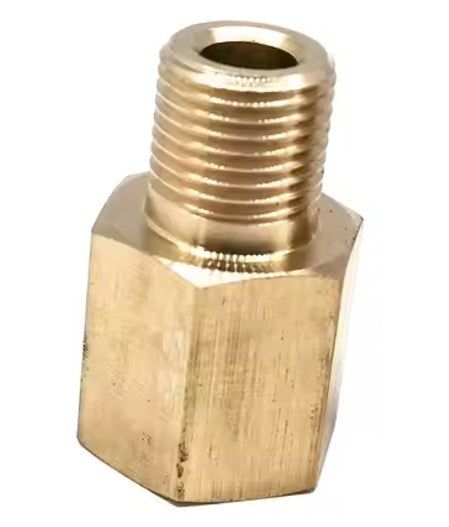 Gauge Adapter, Brass, 1/4"F  x  3/4" M BSP