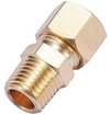 Connector, Male , Brass, M6 x 3/8" NPT