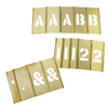 Stencil Set, Letters And Numbers, Brass