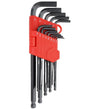 Hex Key Set, Ball Point, Long Arm, 1.5-10 mm, 9-pc