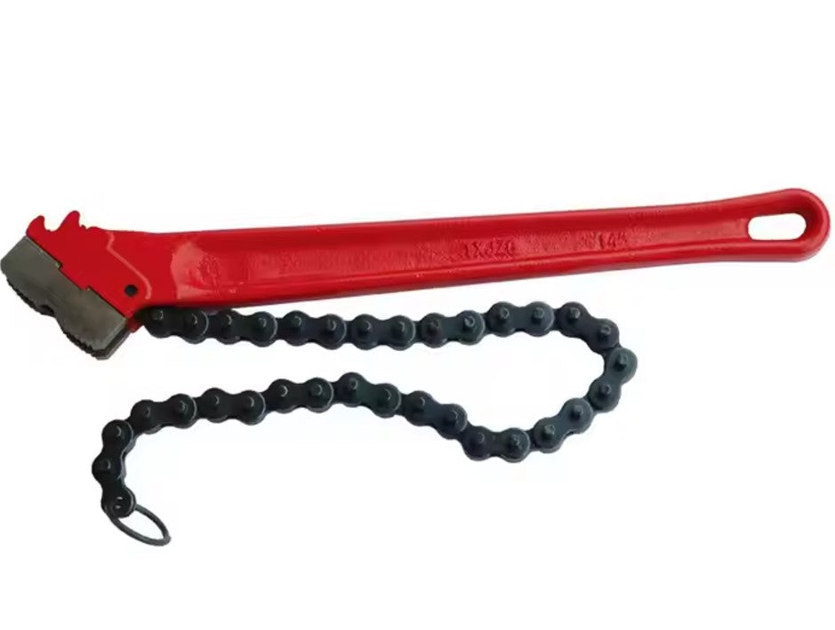 Pipe Chain Wrench, Steel, 48" Capacity, 12" Handle