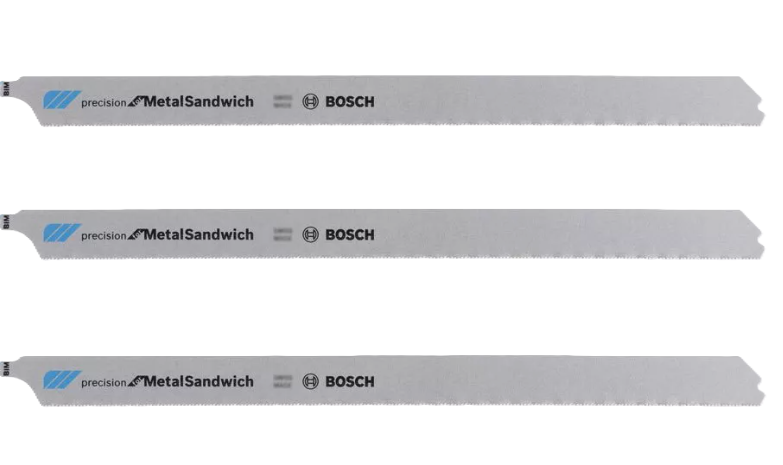 Jig Saw Blades, Precision For Metal Sandwich, High Speed Steel, 9", 24 TPI, 3 Pk