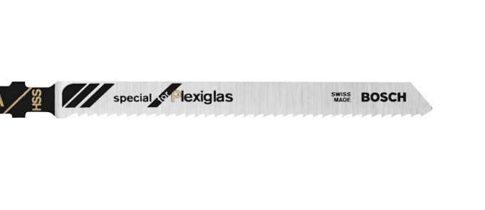 Jig Saw Blades, Special For Plexiglas, High Speed Steel, 4", 14 TPI, 3 Pk