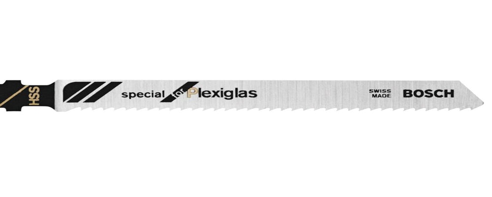 Jig Saw Blades, Special For Plexiglas, High Speed Steel, 4", 14 TPI, 5 Pk