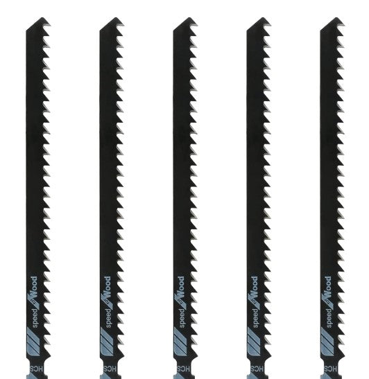 Jig Saw Blades, Speed For Wood, High Carbon Steel, 6", 6 TPI, 3 Pk