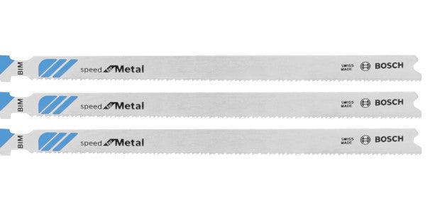 Jig Saw Blades, Speed For Metal, High Speed Steel, 5-1/4", 12 TPI, 3 Pk