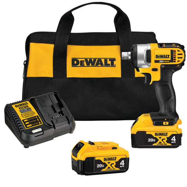 Dewalt, Cordless Impact Wrench, 20 Volt, 1/2" Dr, DCF880M2