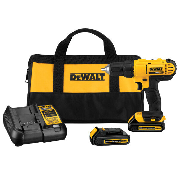 Dewalt, Cordless Drill, 20 Volt, 1/2", DCD771C2