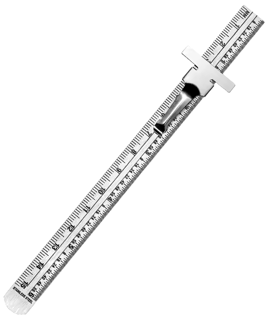 Ruler, Stainless steel